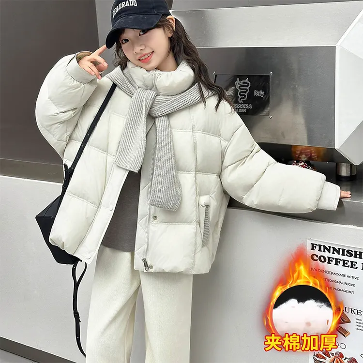 女童冬装棉衣2025新款女大童儿童洋气时髦外套女孩加厚韩版棉服潮