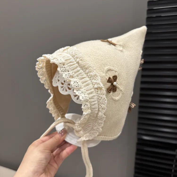 【冬日小甜心】儿童韩版针织帽宝宝秋冬季甜美精灵帽保暖防风护耳帽