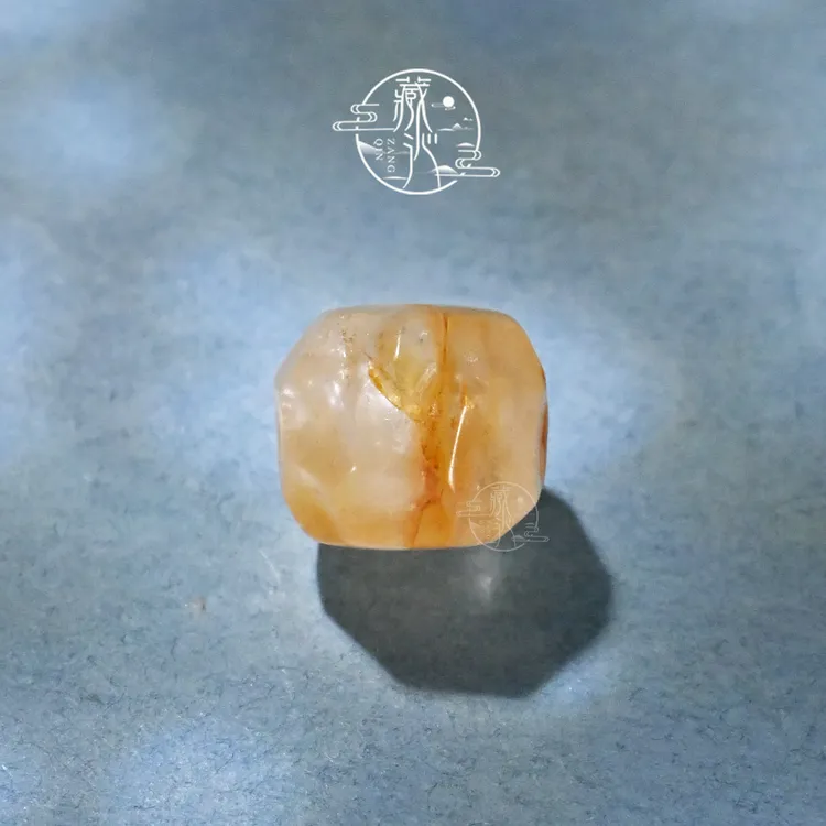 8/10/12MM黄胶花水晶深坑无相直切文玩配饰108手串搭配顶珠散珠子