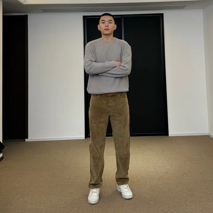 tillthedawn水洗灯芯绒直筒裤秋冬男弹力cleanfit休闲显瘦直筒裤