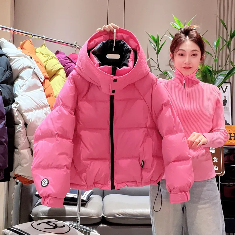 短款棉服女连帽拉链常规宽松型宽松时尚女士保暖2769