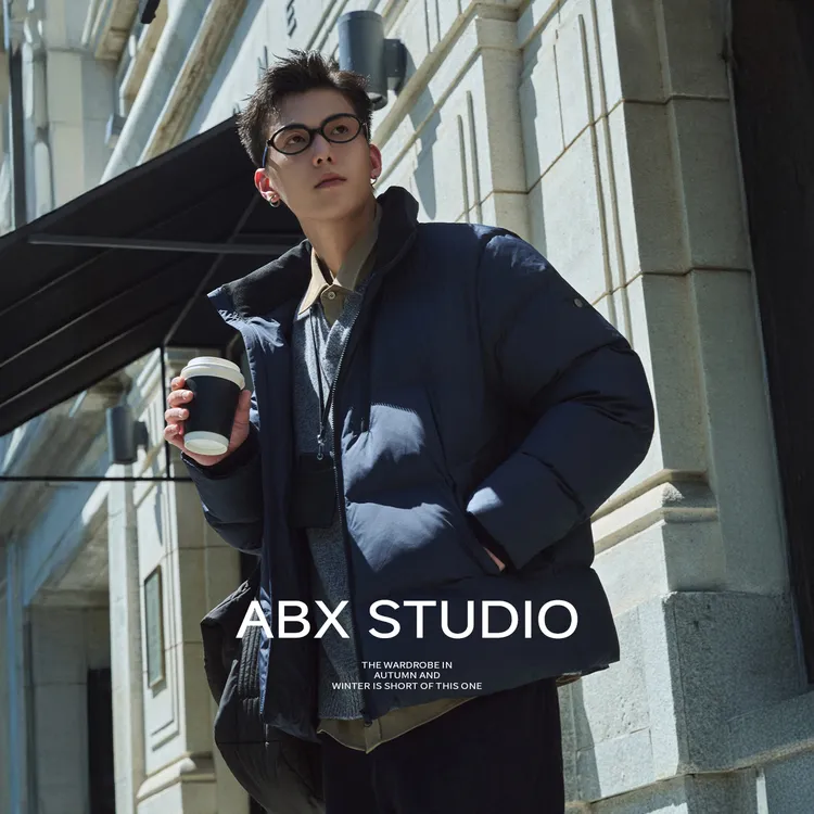 abx热气球系列 定制帝人密可柔面料三星90白鸭绒冬季羽绒服男外套