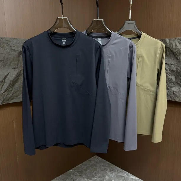 7460户外新款无痕T恤爆款百搭净版打底长袖T恤