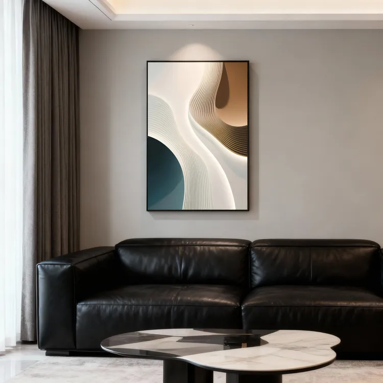 【美奢】优雅极简客厅挂画意式轻奢风画沙发背景墙装饰画抽象玄关画