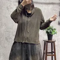 媚儿~秋季新款弹力炒色堆堆领纯色百搭上衣（衣长55 胸围120）