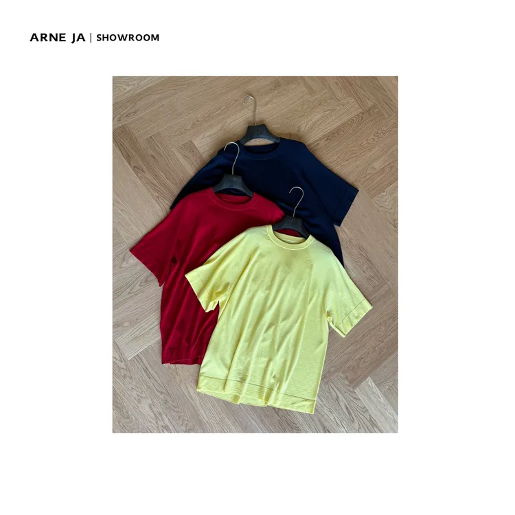 ARNE JA｜“胶囊衣橱”极简廓形绝色系德国进口扬子纱针织短袖W1384