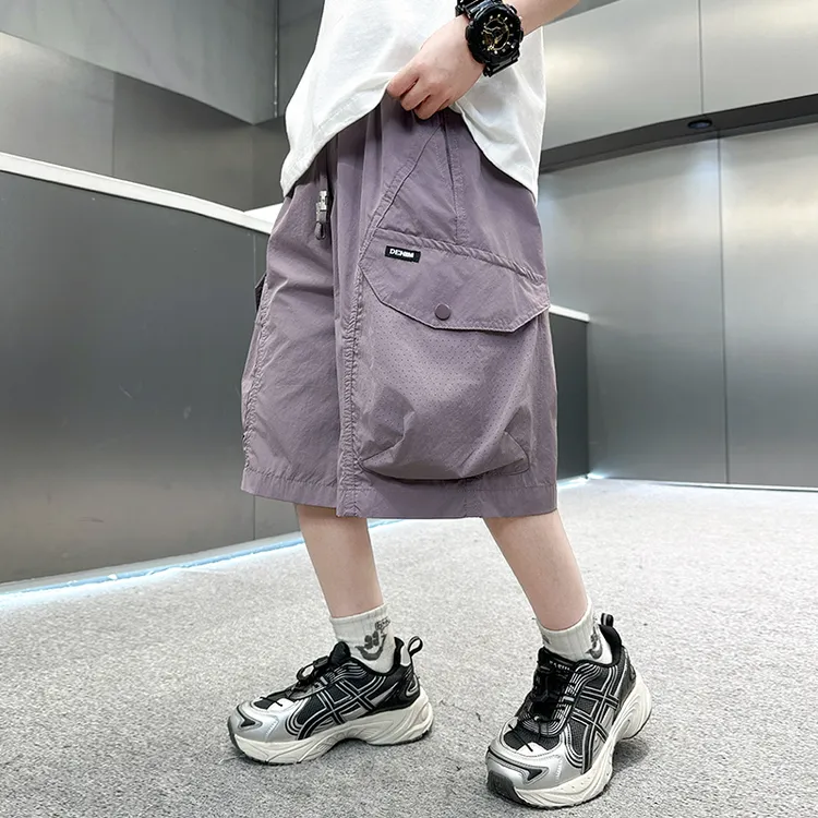儿童装男童夏装薄款裤子2025新款夏季中大童工装短裤夏款男孩中裤
