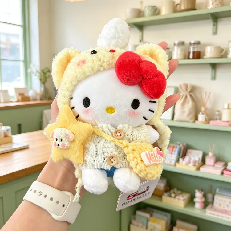 【正版】冬日恋歌-雪花KT正版三丽鸥hellokitty女神节礼物毛绒挂件