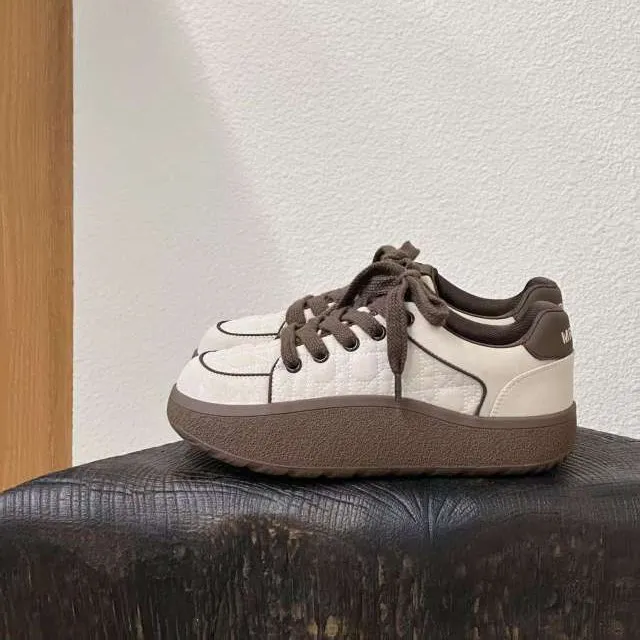 欧陌女士秋冬新款加绒厚底增高百搭休闲板鞋