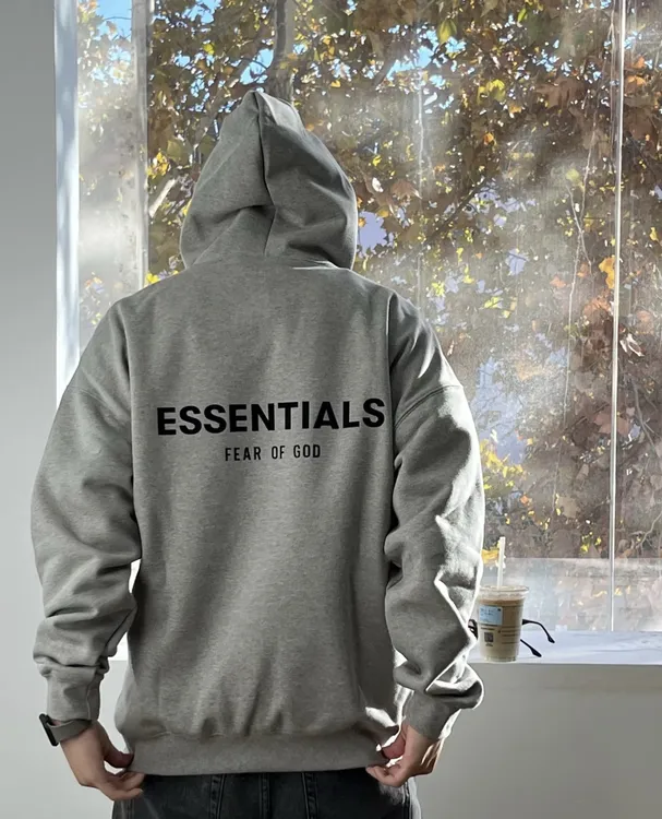 ESSNETIALS第八季前后植绒连帽卫衣