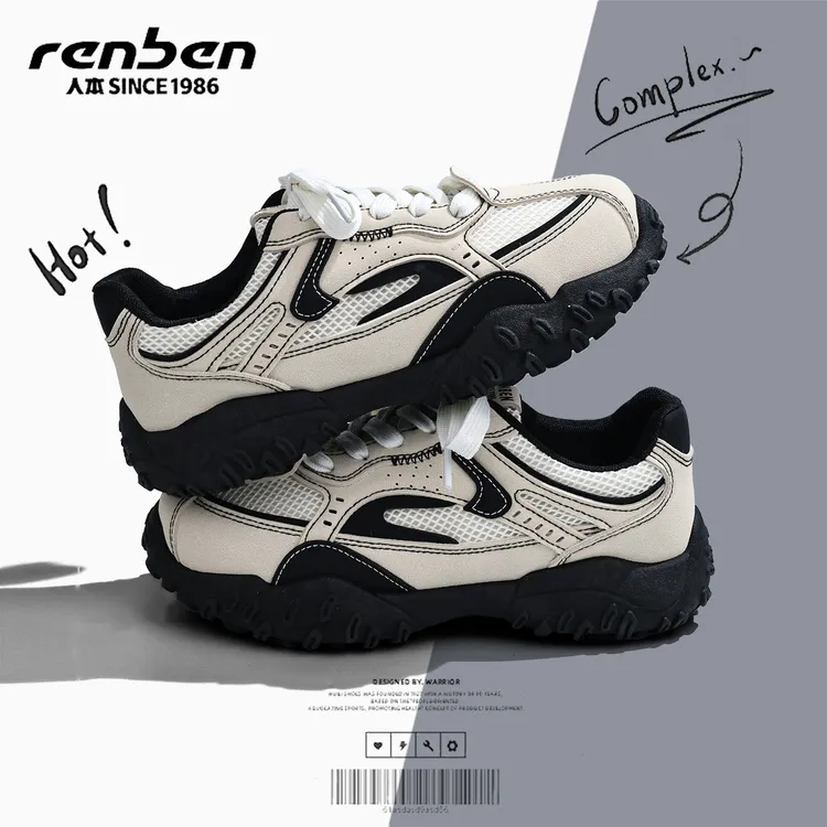 人本2025新款轻便登山鞋复古德训鞋女款爆款学生军训百搭洋气鞋子