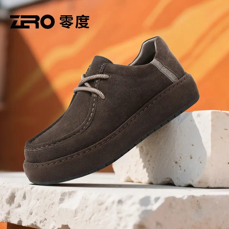 零度/ZRO时尚百搭运动休闲鞋男士高端商务真皮男鞋防滑减震耐磨