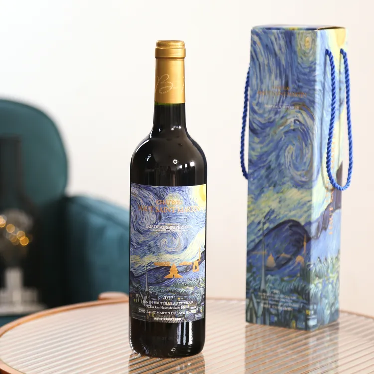 自有酒庄原瓶进口波尔多右岸圣马丁城堡正牌梵高定制版鲜葡萄酿造