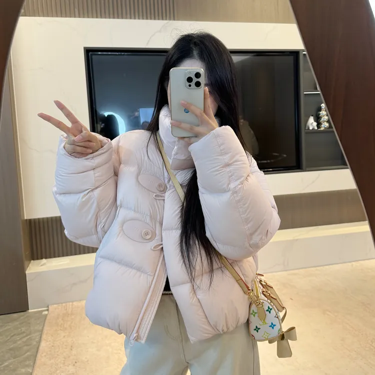 宿慕SUMU韩系立领羽绒服90白鸭绒2025新款冬季短款羽绒服女装9603