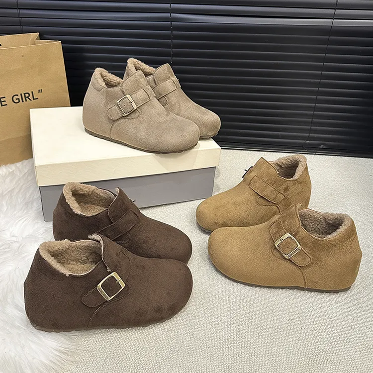 7cm厚底内增高勃肯鞋百搭女秋季2025新款小个子外穿博肯鞋加绒女