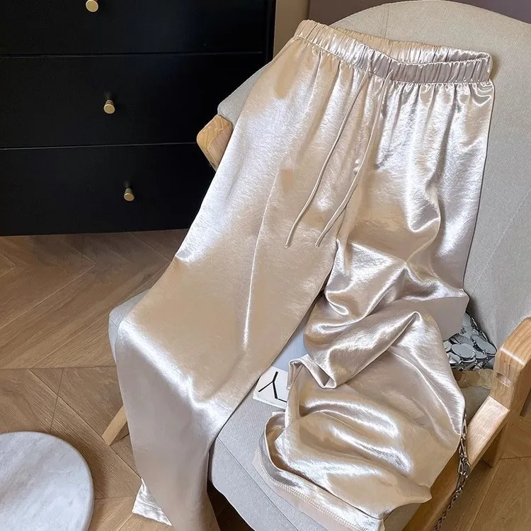 【现货+运费险】醋酸绸面提花夏季高腰显瘦垂感女装禅意仙气飘飘