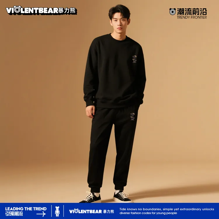 暴力熊男女款卫衣上衣加厚春秋情侣款蛇年新年长袖打底卫衣百搭款