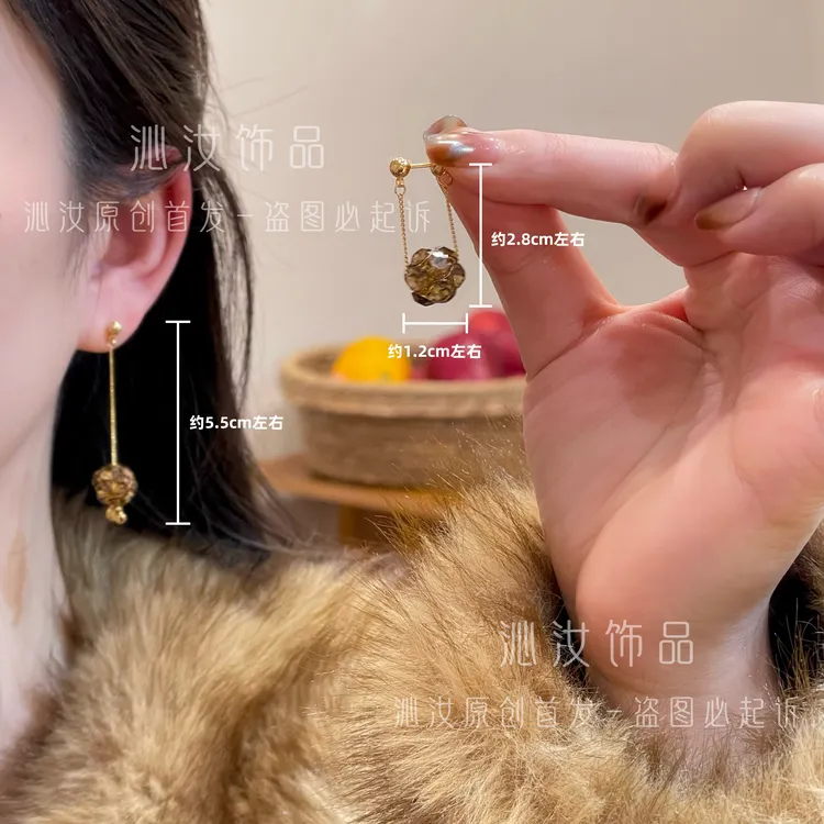 【沁汝饰品】QR116一款多戴锆石小球耳环轻奢高级