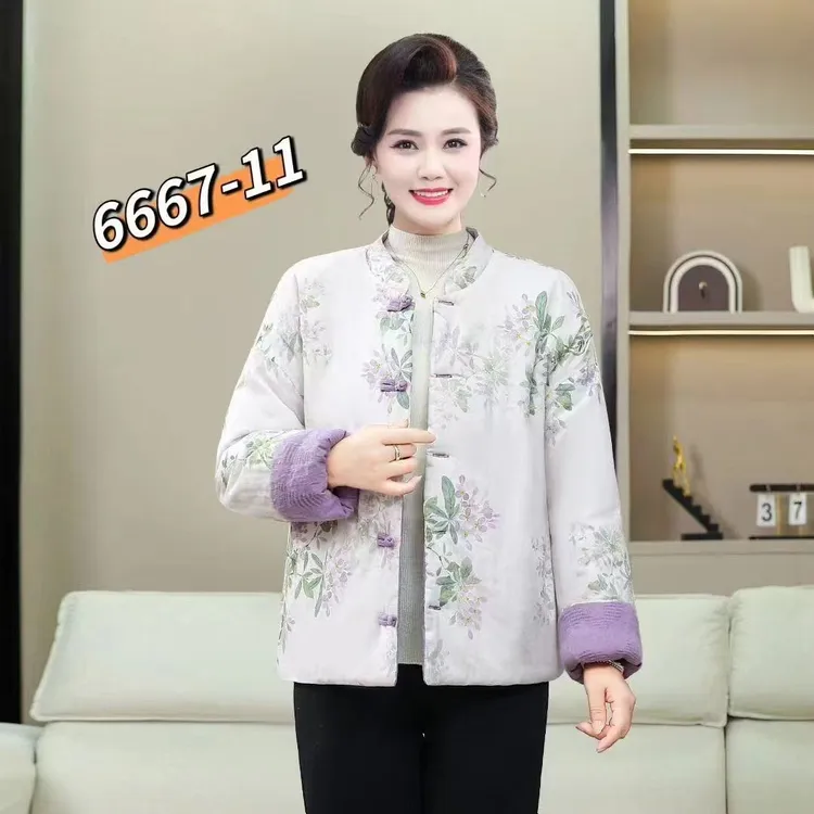 国风盘扣新中式仿苎麻棉服（90-150斤）