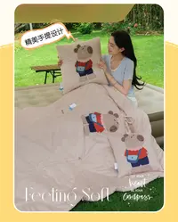 四季超软被【手提卡皮巴拉】升级精美车载幼儿园可折叠多功能抱枕被