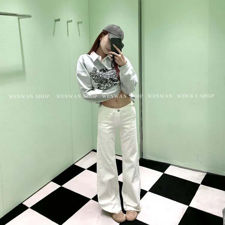 【法棍裤】百搭显腿直腿显瘦牛仔裤