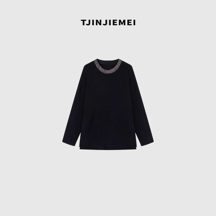 T井姐妹【珠恋】设计感精致100美丽诺毛衣TX2509-2408