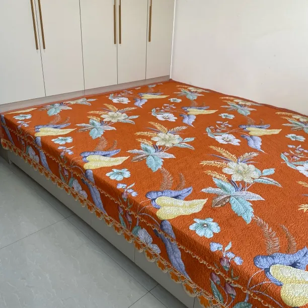 亲肤棉床盖大床卡码尽量拍大细微色差属于正常（宽统一2.3米）