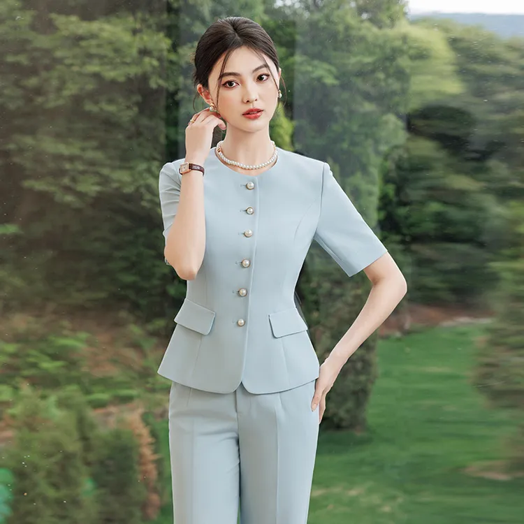 芭妃娅职业西装套装女珠宝店金店工作服酒店前台工装老师教师工服