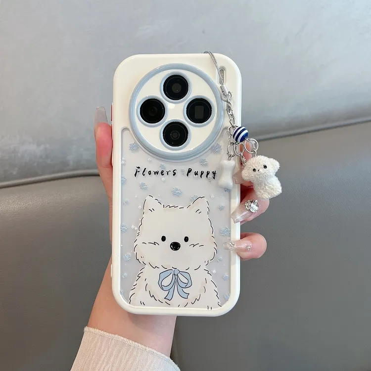 适用vivox200s手机壳透明新款少女全包防摔创意可爱小众碎花小狗