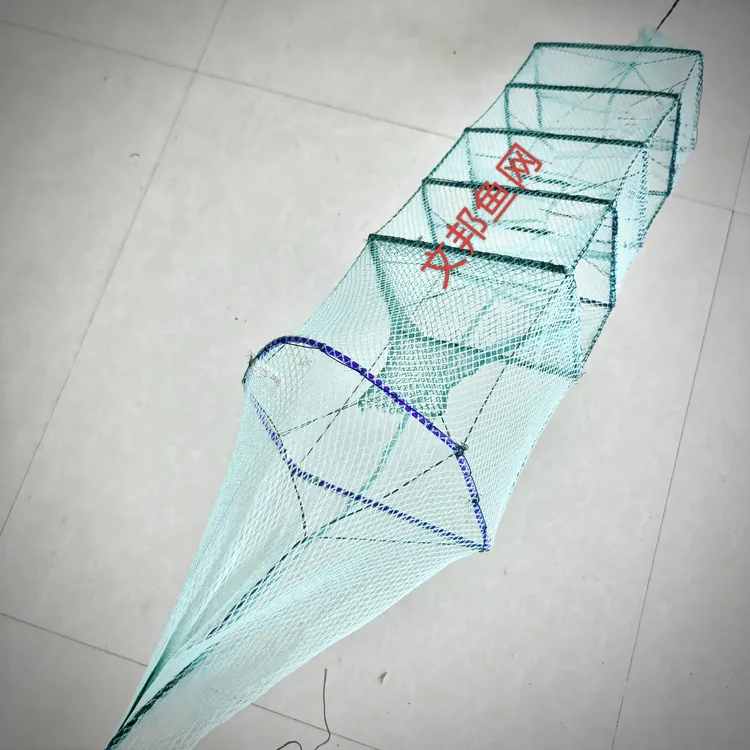 柴集网布加厚折叠多门地笼设计黄鳝泥鳅龙虾河虾通用户外捕鱼虾网