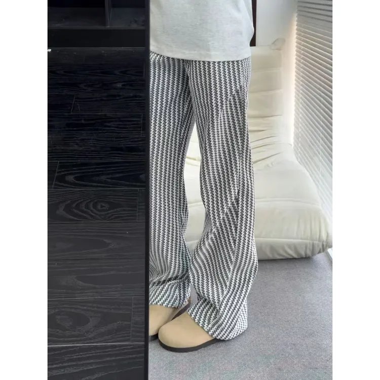 鱼骨捏褶美式cleanfit休闲裤男女秋季高级感阔腿直筒宽松垂感裤子