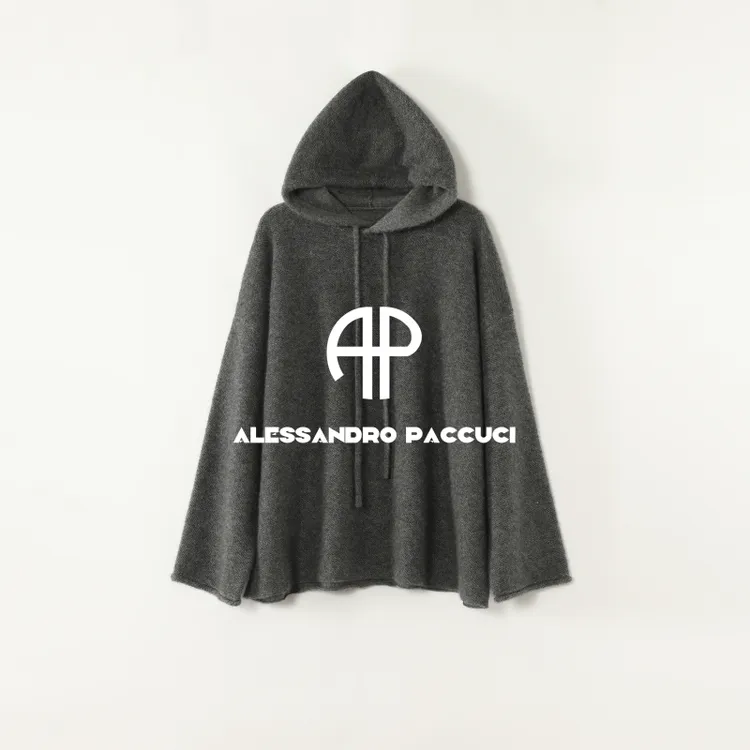 AP洛哥53151ST【络幕】羊绒+桑蚕丝连帽抽绳宽松多色时尚套头衫