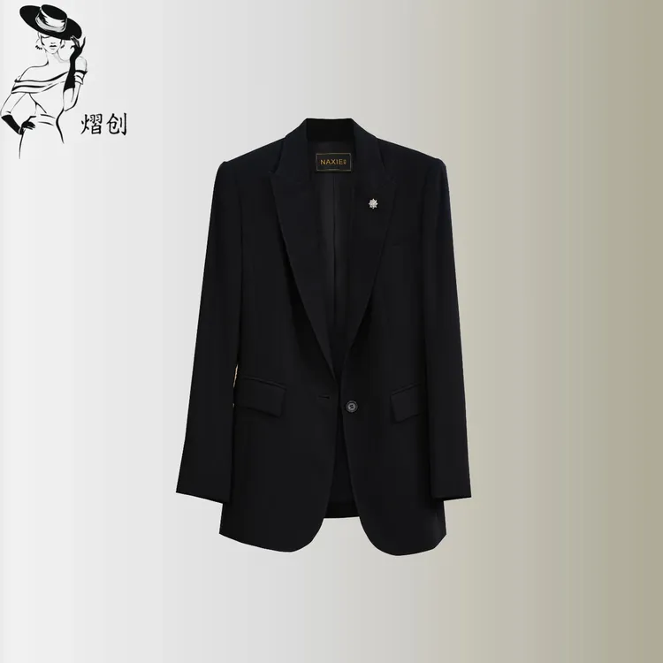 秋季西装2025新款气质大牌收腰西服纯色一粒扣短外套简约经典款