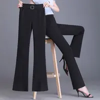 微喇西装裤女春夏2025新款高腰垂感修身显瘦时尚休闲宽松喇叭裤