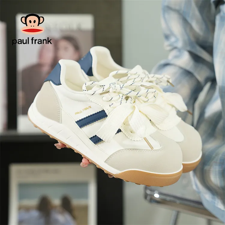 大嘴猴厚底板鞋女丑萌德训2025夏新款chic小众韩版百搭运动小白鞋