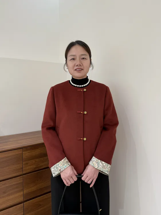 妈妈秋冬装洋气小香风毛呢外套2024新款新年红色中年新中式风上衣