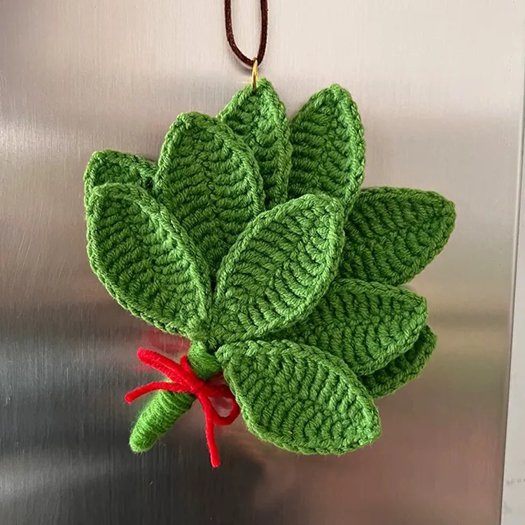 成品去晦气柚子叶车载挂件霉气退退退手工毛线钩织明星同款送闺蜜