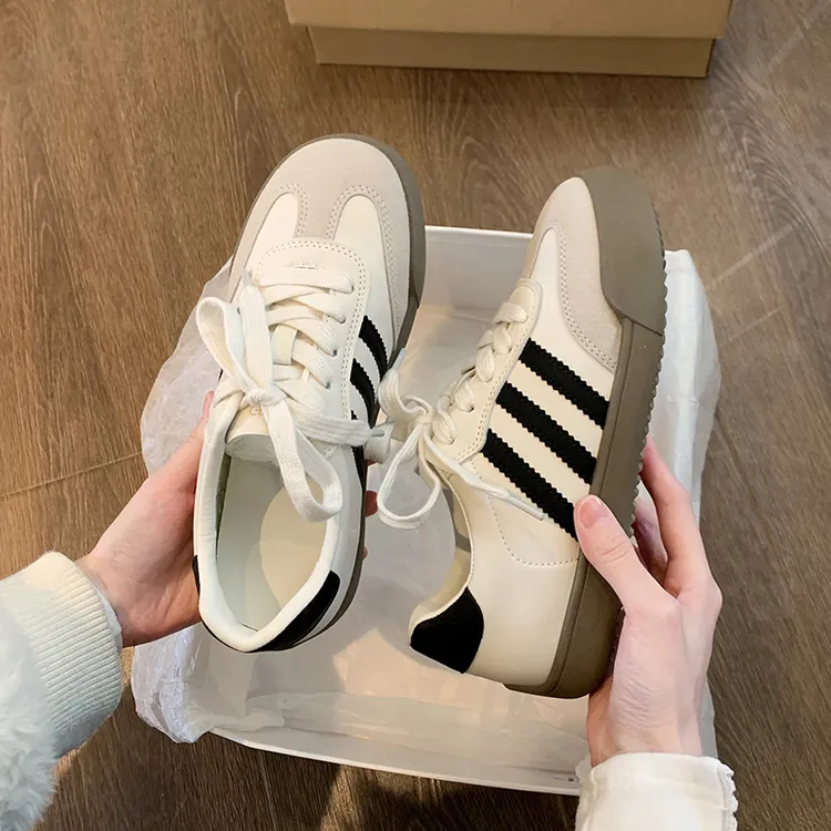 阿甘鞋女鞋2025新款春秋板鞋休闲运动鞋夏季透气厚底小白德训鞋子