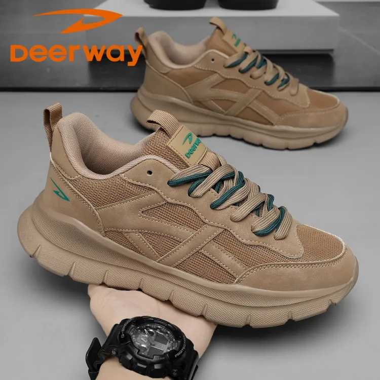 德尔惠2025秋季新款男鞋防滑耐磨时尚百搭户外跑步休闲男士运动鞋商品图