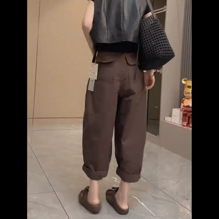 2025年秋季新款窄版牛仔弯刀裤女高腰显瘦直筒裤复古百搭九分裤子