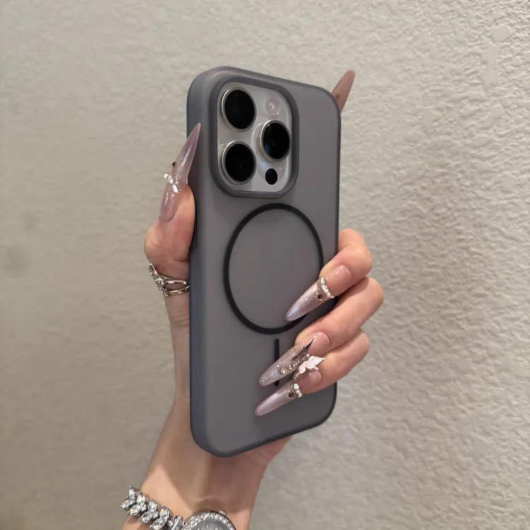 半透液态硅胶磁吸适用苹果16promax手机壳iPhone15肤感14超薄13