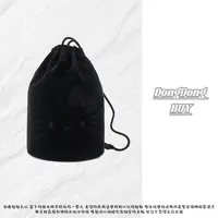 ⌈Dong&Dong⌋泡菜国黑皮KT抽拉立体水桶包斜挎包(不含装饰性挂件)