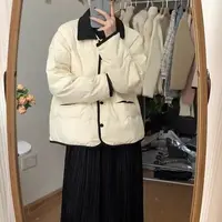 5590  GZ6小香风撞色棉服女冬季棉衣V（微瑕，不影响穿着，介意勿拍）