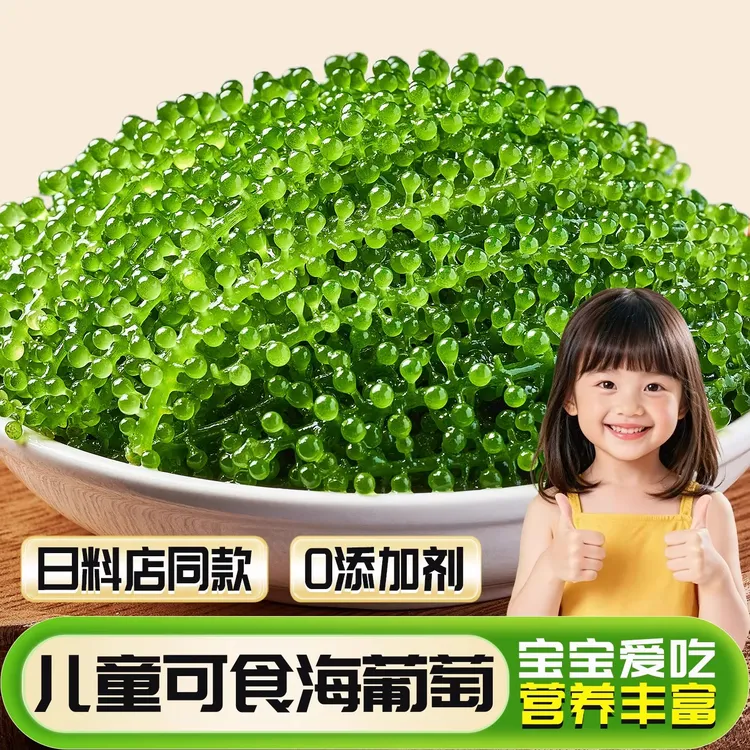 海葡萄儿童即食海葡萄植物鱼子酱海藻凉拌菜盐渍水葡萄爆珠浆海草商品图
