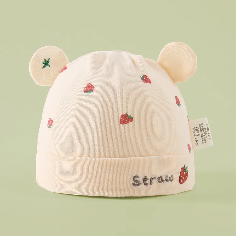 婴儿帽子春秋双层胎帽纯棉男女宝宝新生儿小月龄满月护囟门帽加厚