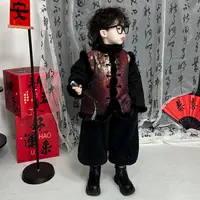 现货〃新年战袍工艺棉服外套儿童2024秋冬款时尚洋气童装S990