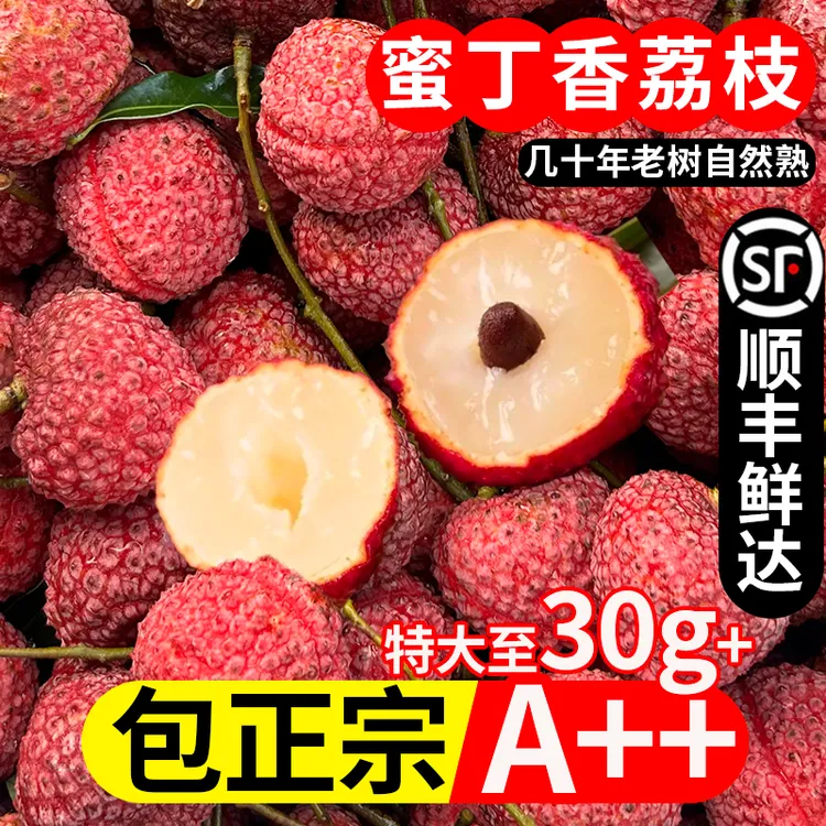 顺丰蜜丁香荔枝福建新鲜现摘高端品种现发水果整箱包邮大3斤大果