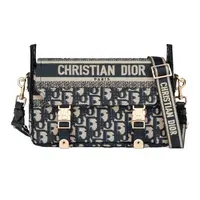 99新 DIOR/迪奥  安洁利严选帆布邮差包/BK0130125 斜挎包