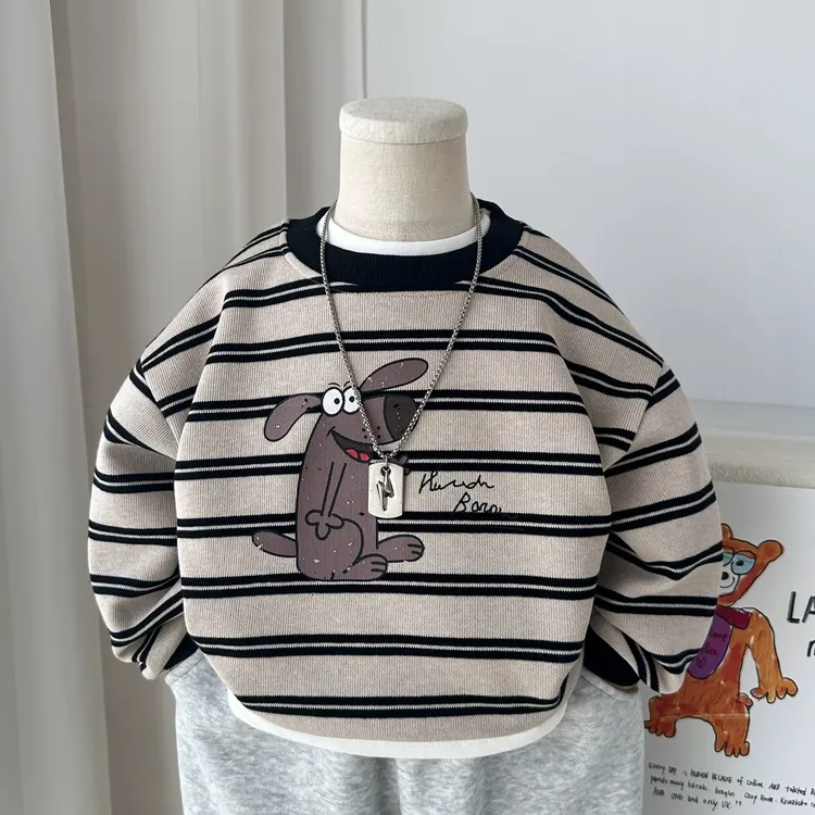 男童卫衣2025新款儿童秋装卡通套头上衣宝宝秋季男孩长袖打底衫潮