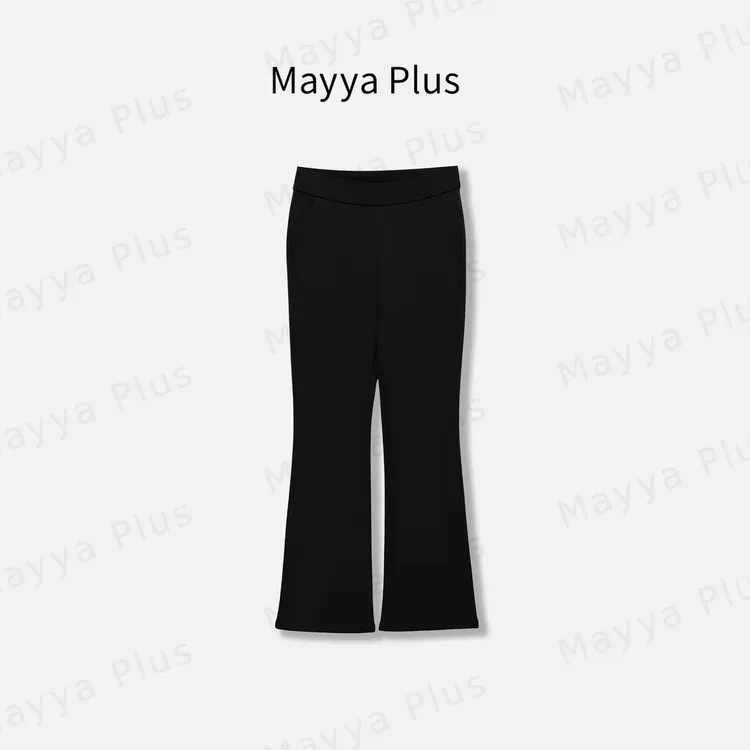 【加绒腿精裤】Mayya Plus麦芽定制气质显瘦流光风针织长裤32546370